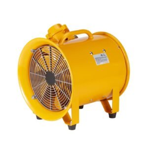 Portable Ventilator, 12" Heavy Duty Cylinder Fan, 550W Strong Shop Exhaust Fan 2500CFM, 9.8ft Power Cord (No charging head), Industrial Utility Blower for Sucking Dust, Smoke Home/Workplace