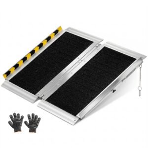 Portable Wheelchair Ramp, 2FT, Non-Slip Aluminum Folding Handicap Ramp for Wheelchair, 800 lbs Capacity, Door Threshold Ramps for Home Steps, Stairs, Entry, Threshold, Doorways, Scooter, Curbs