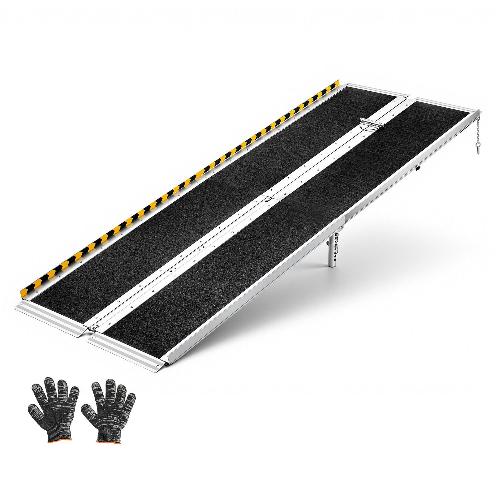 portable wheelchair ramp, 8ft, non slip aluminum folding handicap ramp for wheelchair, 800 lbs capacity, door threshold ramps for home steps, stairs, entry, threshold, doorways, scooter, curbs