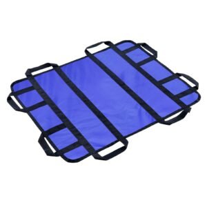 Positioning Bed Pad with 8 Reinforced Handles, 48" x 40" Lifting, Turning, Repositioning, Patient Transfer Sheet Washable for Elderly, Patient, Bedridden, 400LBS Capacity