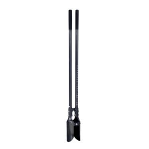 post hole digger, heavy duty post hole digger with carbon steel handle, manual hole digger with scale markings and metal blade, post hole digger tool for digging gardening outdoors, 57.5 inch