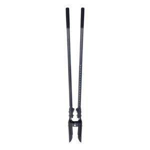 post hole digger, heavy duty post hole digger with carbon steel handle, manual hole digger with scale markings and metal blade, post hole digger tool for digging gardening outdoors, 57.5 inch