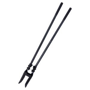 Post Hole Digger, Heavy Duty Post Hole Digger with Fiberglass Handle, Manual Hole Digger with Scale Markings and Metal Blade, Post Hole Digger Tool for Digging Gardening and Outdoors, 57.5-Inch