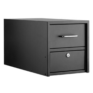 Post Mount Mailbox, Anti-Pry & Anti-Theft Mailboxes for Outside, Heavy Duty Lockable Mail Box with Magnetic Door, Weather-Resistant Metal Post Box for House Outside 21.06 x 10.63 x 11.22 in