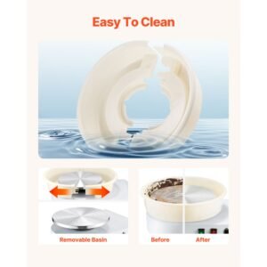 pottery wheel, 14 in ceramic wheel forming machine, 60 300 rpm adjustable speed with foot pedal control, detachable basin, adjustable lift leg, complete accessories for home pottery, diy, white