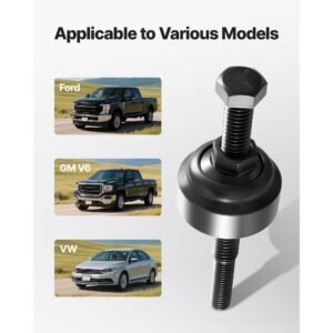 power steering pump pulley puller/installer tool set, compatible with ford, gm v6, and vw vehicles, pump pulley remover installer tools, for removing and installing power steering pump pulleys