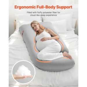 pregnancy pillow, g shaped maternity pillow for sleeping, full body support pillow with removable & washable cover, soft and breathable pregnancy body pillows for back, belly, hips, legs relief