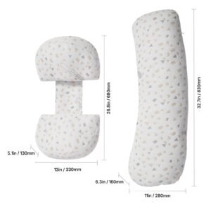 pregnancy pillows for sleeping, adjustable maternity pillow for pregnant women, soft pregnancy body pillow with removable & washable cover for back belly hip support, lightweight and portable