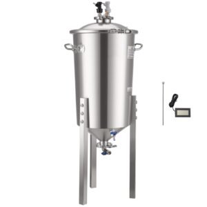 Pressure Fermenter 15 PSI, 8 Gal/30L All-in-One Stainless Steel Conical Secondary Fermentation Bucket, for Wine, Beer Brewing Equipment