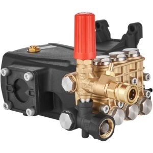 Pressure Washer Pump, 1" Shaft Horizontal Triplex Plunger, 4400 PSI, 4 GPM Flow, Replacement Power Washer Pumps Kit, Parts Washer Pump, Compatible with Simpson MorFlex Models 40224, 40225, 40226