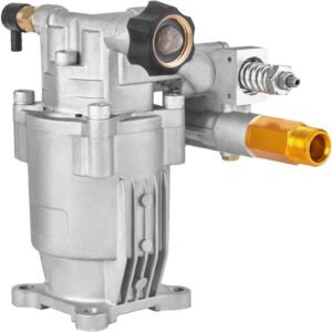 pressure washer pump, 3/4" shaft horizontal, 3400 psi, 2.5 gpm, replacement power washer pumps kit, parts washer pump, compatible with honda, simpson, ryobi, briggs & stratton, subaru, craftsman