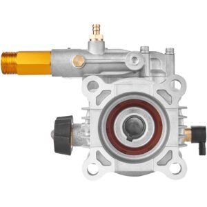 pressure washer pump, 3/4" shaft horizontal, 3400 psi, 2.5 gpm, replacement power washer pumps kit, parts washer pump, compatible with honda, simpson, ryobi, briggs & stratton, subaru, craftsman