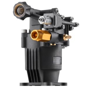 pressure washer pump, 3/4" shaft horizontal, 3500 psi, 2.5gpm, replacement power washer pumps kit with 5 nozzles, hardware and siphon tube, compatible with simpson, honda, troy bilt, generac
