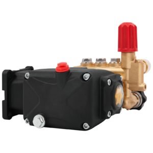pressure washer pump, 3/4" shaft horizontal triplex plunger, 3700 psi, 2.5 gpm, replacement power washer pumps kit, parts washer pump, compatible with simpson morflex models 40224, 40225, 40226