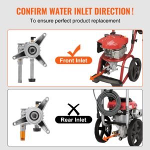 pressure washer pump, 7/8" shaft vertical, 3100 psi, 2.5gpm, replacement power washer pumps kit with 5 nozzles, compatible with briggs & stratton, generac, devilbiss, troy bilt, honda, craftsman