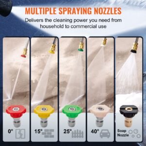 pressure washer pump, 7/8" shaft vertical, 3100 psi, 2.5gpm, replacement power washer pumps kit with 5 nozzles, compatible with briggs & stratton, generac, devilbiss, troy bilt, honda, craftsman