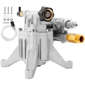 pressure washer pump, 7/8" shaft vertical, 3400 psi, 2.5 gpm, replacement power washer pumps kit, parts washer pump, compatible with honda, simpson, ryobi, briggs & stratton, subaru, craftsman
