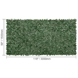privacy ivy fence, 59 x 118in artificial green wall screen, greenery ivy fence with mesh cloth backing and strengthened joint, faux hedges vine leaf decoration for outdoor garden, yard, balcony