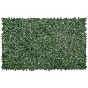 privacy ivy fence, 59 x 118in artificial green wall screen, greenery ivy fence with mesh cloth backing and strengthened joint, faux hedges vine leaf decoration for outdoor garden, yard, balcony
