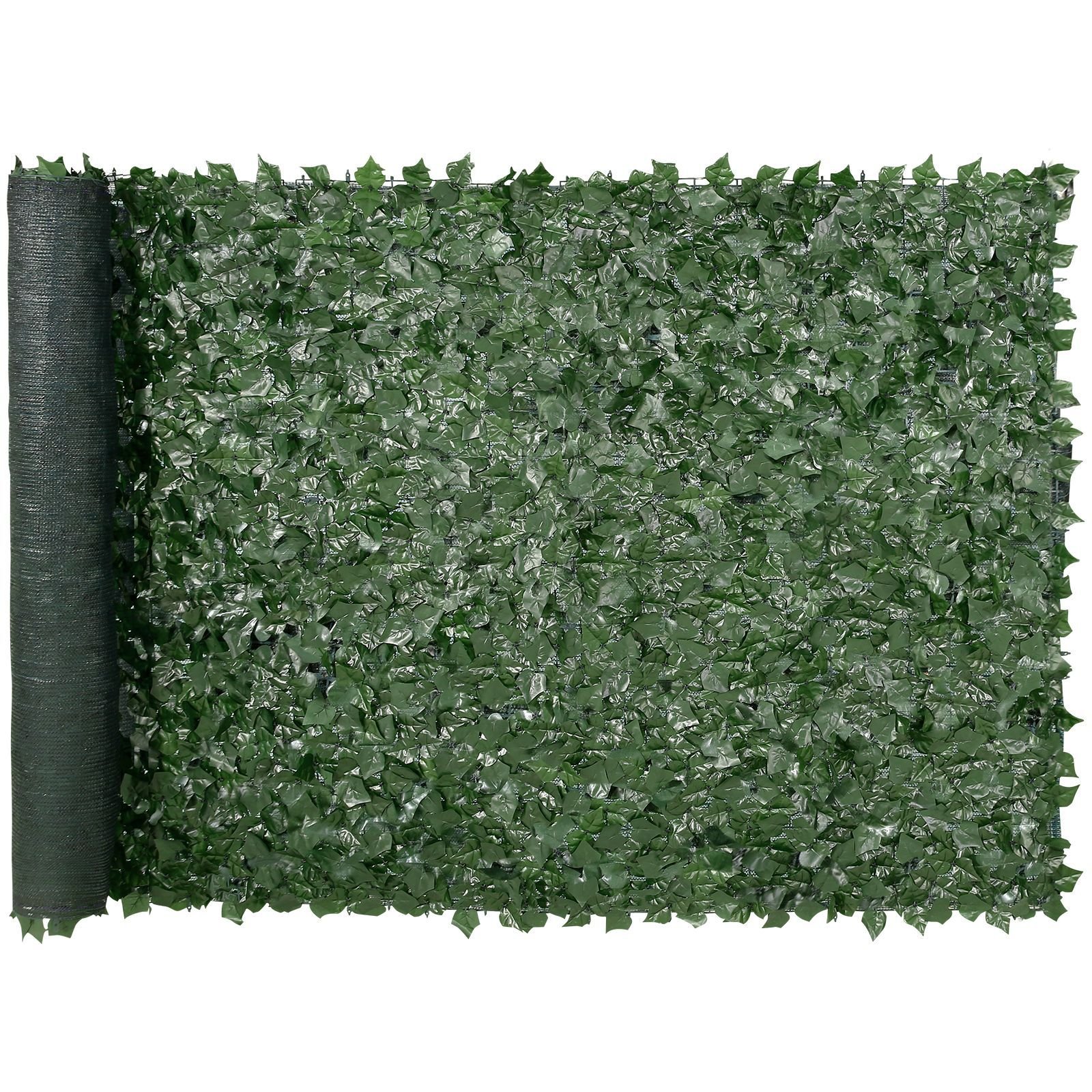 privacy ivy fence, 59 x 118in artificial green wall screen, greenery ivy fence with mesh cloth backing and strengthened joint, faux hedges vine leaf decoration for outdoor garden, yard, balcony