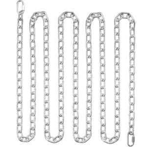 Proof Coil Chain, 5/16" x 92', 1667 lbs Safe Working Load, Zinc Plated Proof Tested Coil Chain with Two Quick Links, Galvanized Carbon Steel Link Chain for Towing, Hanging, Camping, Pet Towing