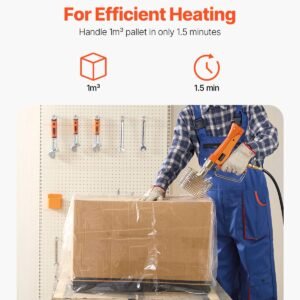 propane heat gun, up to 187660 btu hot air gun with adjustable regulator, 26 ft hose, and hard carrying case, ideal for boat plastic film shrink wrapping, pallet packaging, crafting