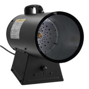 Propane Heater, 60000BTU Forced Air Propane Heater with Stepless Temp Settings & security Protection, Portable Garage/Shop Barrel Heater for Garages, Job Sites,Indoor/Outdoor