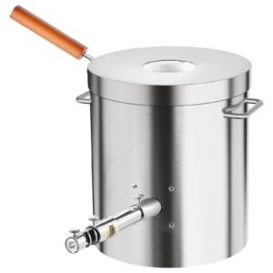 propane melting furnace kit, 8kg/18lbs gas metal melting furnace kit, foundry home kiln with crucible, tongs, wooden handle, smelting casting tool for gold silver copper aluminum metal recycle