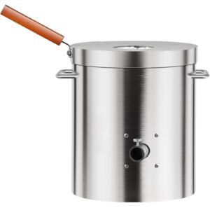 propane melting furnace kit, 8kg/18lbs gas metal melting furnace kit, foundry home kiln with crucible, tongs, wooden handle, smelting casting tool for gold silver copper aluminum metal recycle