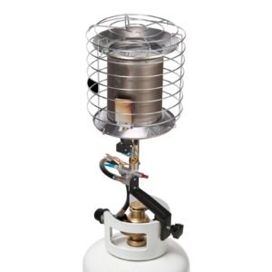Propane Tank Top Heater, 42000 BTU Rapid Heating 360-Degree Infrared Radiant Tank Top Gas Heater, Stepless Temperature Adjustment for Ice Fishing/ Hunting/Outdoor Work, Single Burner