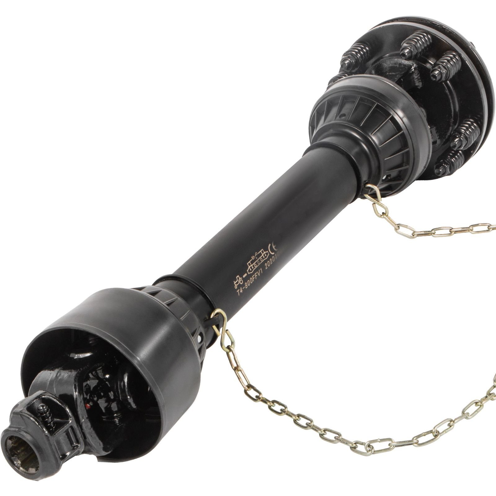 pto shaft, 1 3/8' 6 spline tractor and implement ends pto driveline shaft, series 4 tractor pto shaft, 43' 59' brush hog pto shaft with slip clutch black, for finish mower, rotary cutter