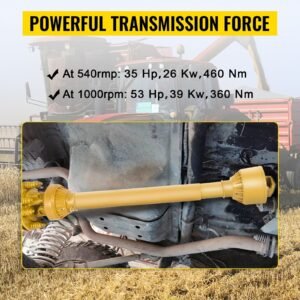 pto shaft, 1 3/8" pto drive shaft, 6 spline both ends pto driveline shaft, series 4 tractor pto shaft, 31.5" 41" brush hog pto shaft, yellow pto shaft with slip clutch for bush hog/finish mow