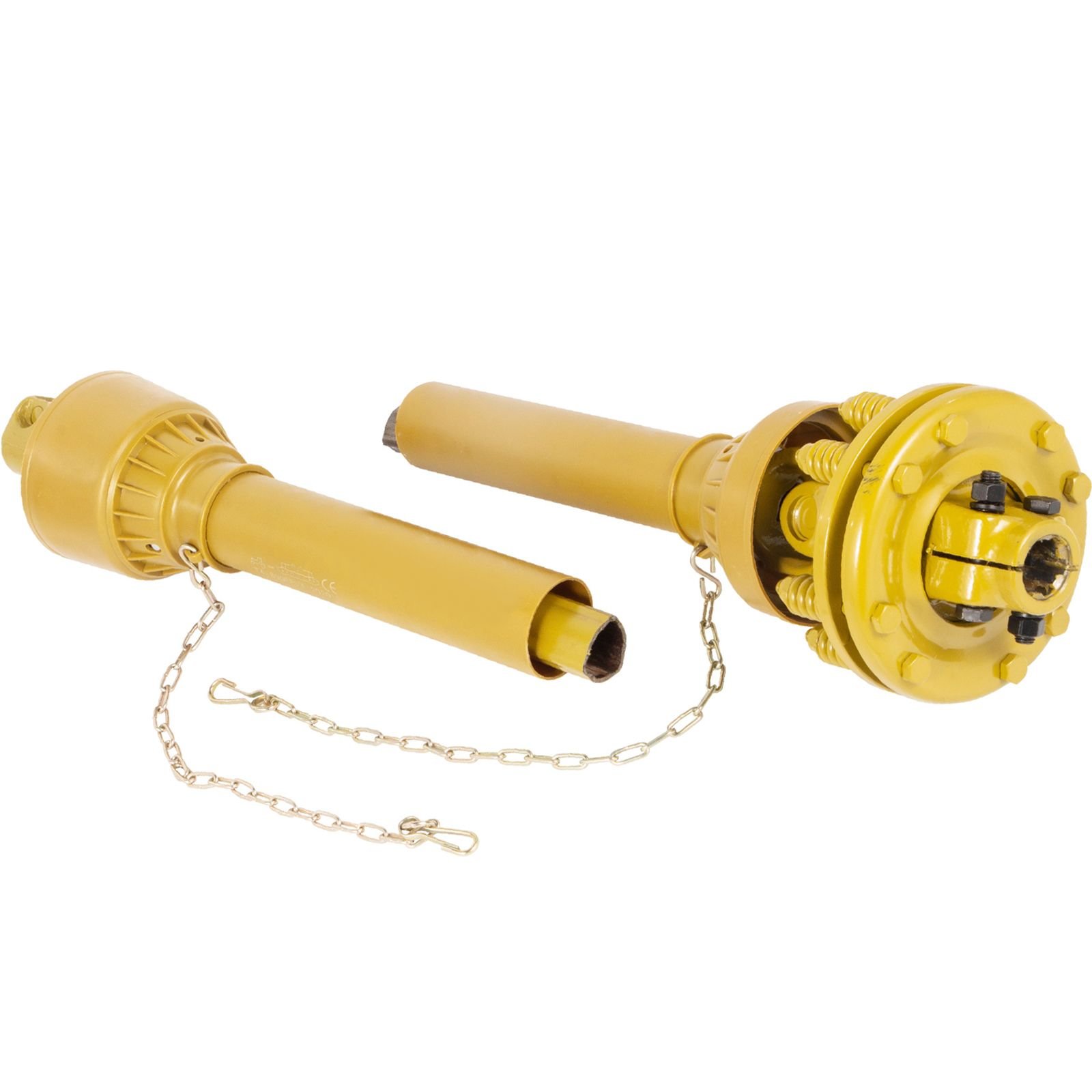 pto shaft, 1 3/8" pto drive shaft, 6 spline both ends pto driveline shaft, series 4 tractor pto shaft, 31.5" 41" brush hog pto shaft, yellow pto shaft with slip clutch for bush hog/finish mow
