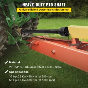 pto shaft 1 3/8" pto drive shaft, 6 spline end round end pto driveline shaft, series 4 tractor pto shaft, 39" 55" brush hog pto shaft, black pto shaft for bush hog/finish mower/rotary cutter