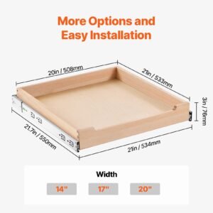 pull out cabinet organizer, 20"w x 21"d cabinet drawer, soft close slide out shelf, heavy duty sliding wood drawer, bottom and side assembly base cabinet organization for kitchen pantry bathroom
