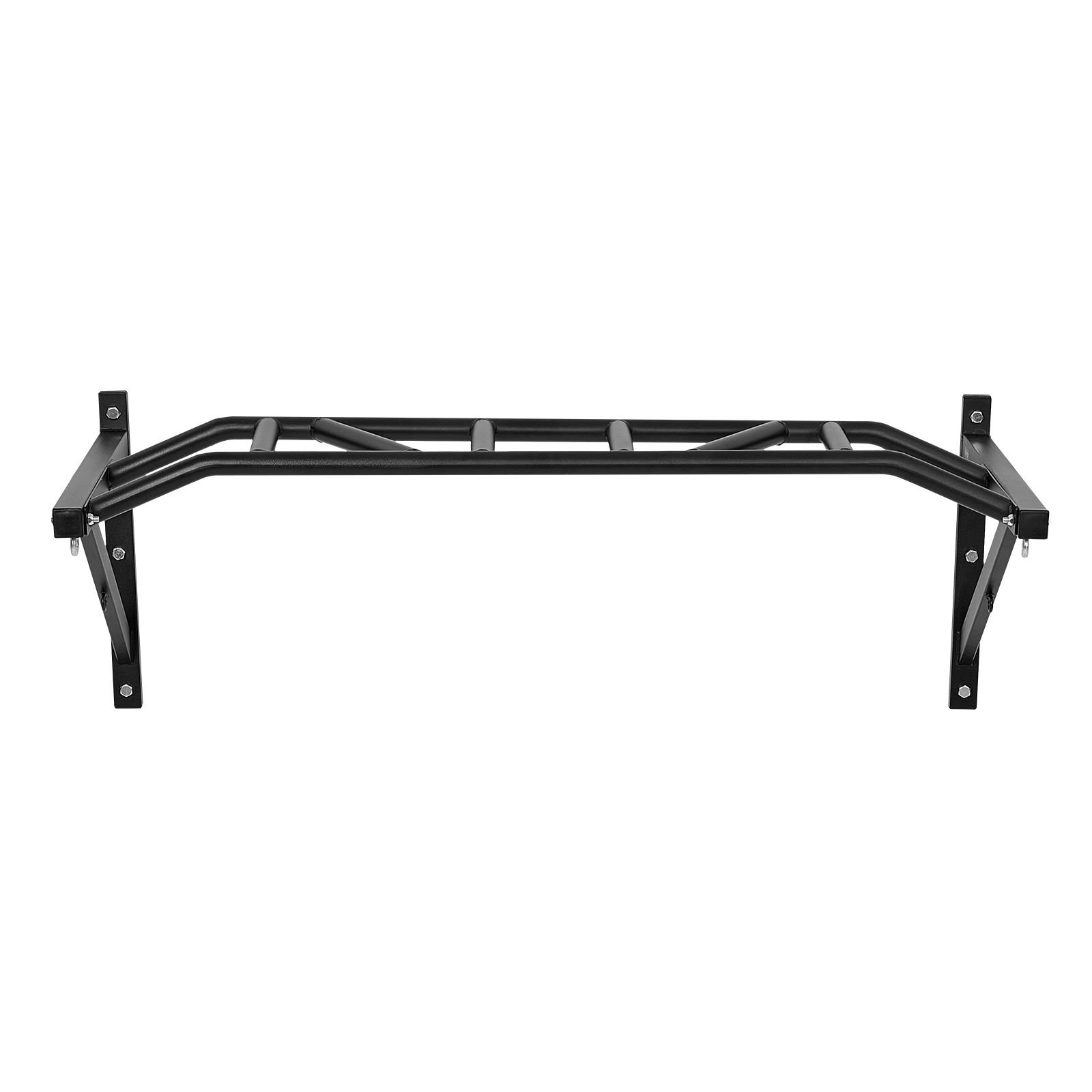 pull up bar, multi grip wall mounted pull ups, 50 in width multifunctional chin up training station, heavy duty steel upper body workout bars with hangers, 440 lbs weight capacity, for home gym