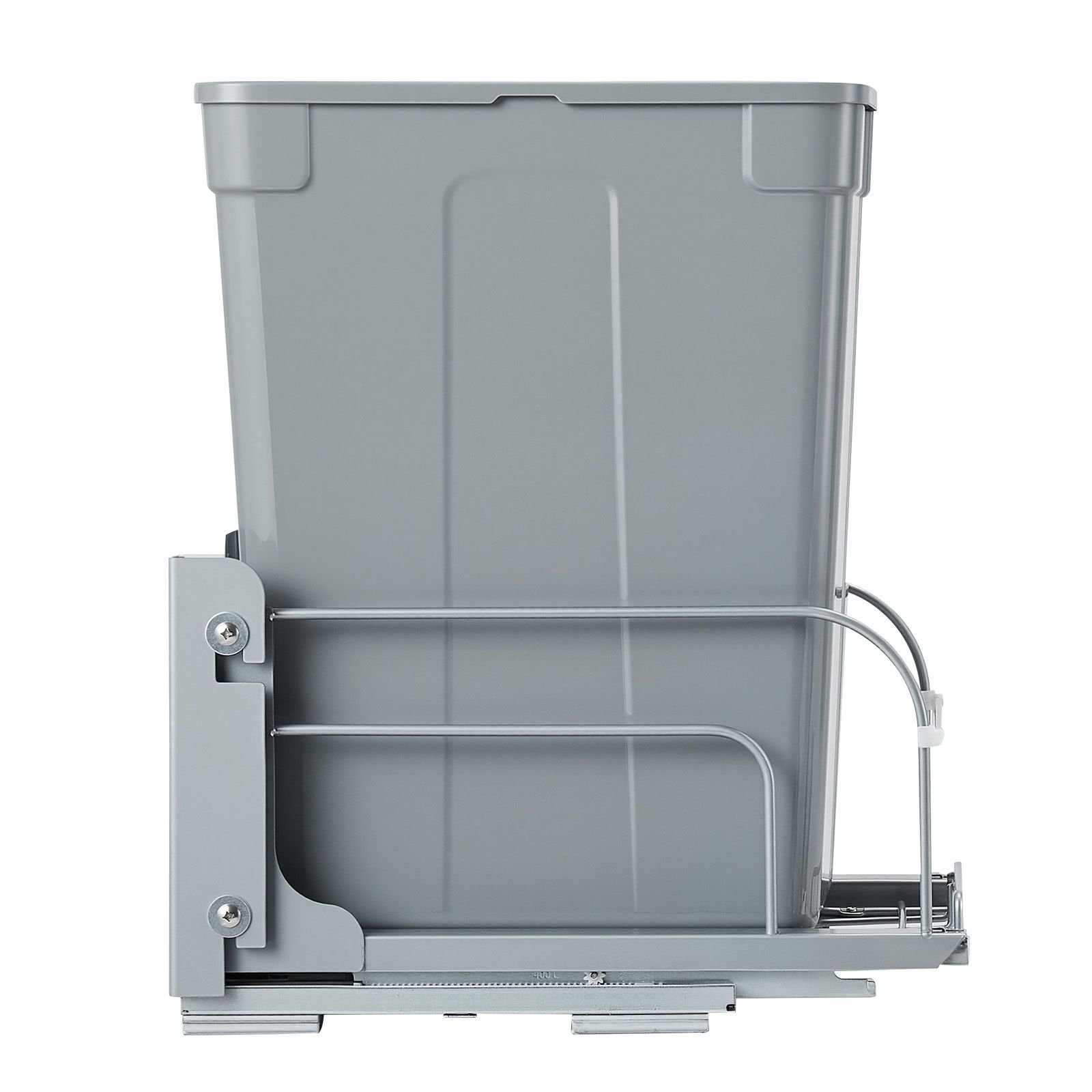 pullout trash can for kitchen cabinets, 35 qt garbage waste recycling bin, under mount waste container, with heavy duty metal soft close sliding system and door kit, for sink, under counter