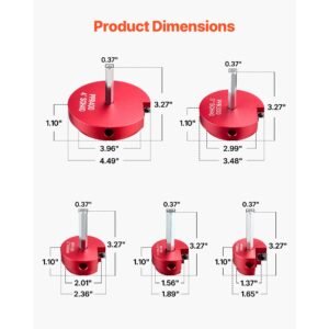 pvc pipe reamer kit, 5 piece, pvc fitting socket saver, includes 1 1/4", 1 1/2", 2", 3", 4", compatible with standard 1/2" drills, plumbing tool kit for sch40 abs cpvc vent drain water pipes