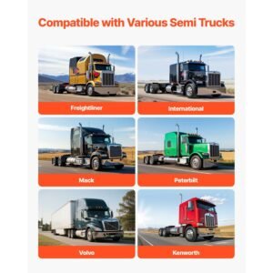 quarter fenders for semi trucks, 24" x 24" semi truck fenders with tube bracket and mounting hardware, 1 pair right & left quarter fender set, fit for freightliner, peterbilt, kenworth