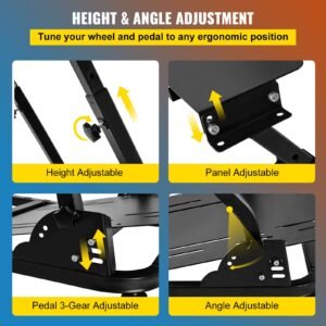 racing simulator steering wheel stand for mainstream brands