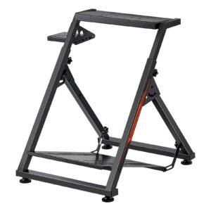 racing wheel stand, adjustable & foldable simulator stand for logitech g923 g920 g29 g27, thrustmaster t300rs tx f458 t500rs t3pa pro(f1/gt) gaming cockpit,pedals simulator not included,compact