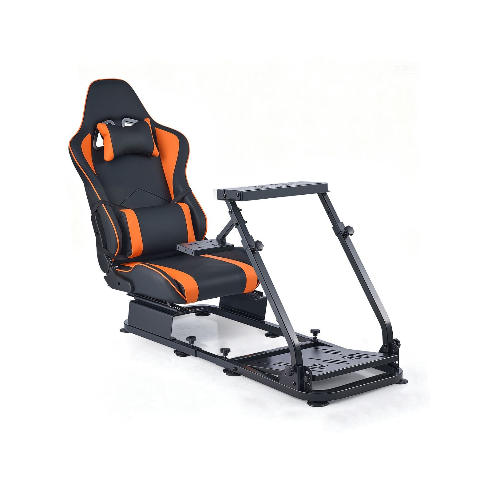racing wheel stand, heavy duty simulator cockpit steering stand with dual rail dual arm, fit logitech g25,g27,g29,g920,g923, thrustmaster t300rs,tx f458,t500rs,t3pa pro (f1/gt) and csr pedals