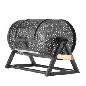 Raffle Ticket Spinner, 11.6" x 6.6" Holds 2500 Tickets or 100 Ping Pong Balls, Raffle Drum Lottery Spinning Cage with Reinforced Handle, Stable Triangular Stand, for Events and Gatherings, Black