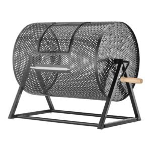 Raffle Ticket Spinner, 16.1" x 11.9" Holds 5000 Tickets or 200 Ping Pong Balls, Raffle Drum Lottery Spinning Cage with Reinforced Handle, Stable Triangular Stand, for Events, Gatherings, Black