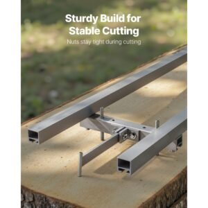 rail mill guide system, 15 ft 6 crossbar chainsaw mill kits, aluminum saw milling rails system works with chainsaw, 4 wedges, adjustable rail milling guide kit for builders woodworkers