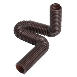 rain gutter downspout extensions, 2 pack flexible downspout extender, down spout drain extension extendable from 22" to 63", gutter extensions with adapters, for rainwater drainage, brown