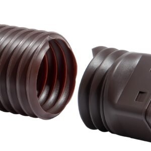 rain gutter downspout extensions, 2 pack flexible downspout extender, down spout drain extension extendable from 22" to 63", gutter extensions with adapters, for rainwater drainage, brown