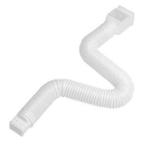 rain gutter downspout extensions, 2 pack flexible downspout extender, down spout drain extension extendable from 22" to 63", gutter extensions with adapters, for rainwater drainage, white