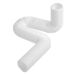 rain gutter downspout extensions, 2 pack flexible downspout extender, down spout drain extension extendable from 22" to 63", gutter extensions with adapters, for rainwater drainage, white