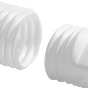 rain gutter downspout extensions, 2 pack flexible downspout extender, down spout drain extension extendable from 22" to 63", gutter extensions with adapters, for rainwater drainage, white